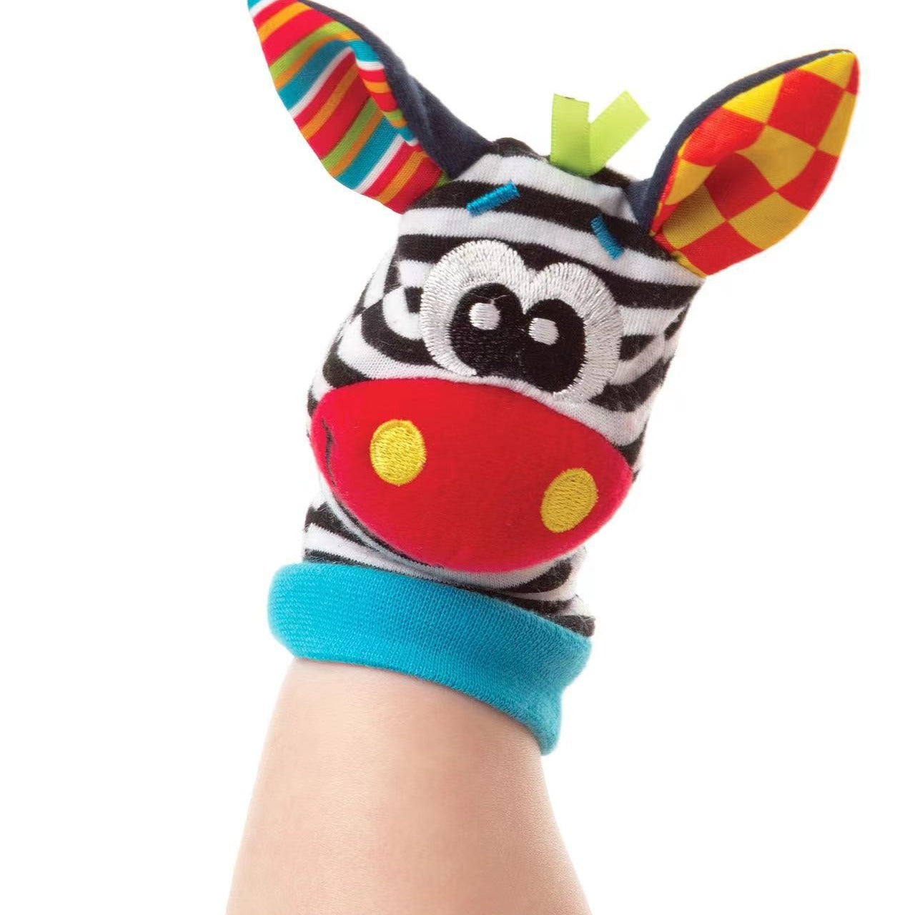 Baby cartoon animal wrist bell shaking socks, new children's wrist strap socks cover